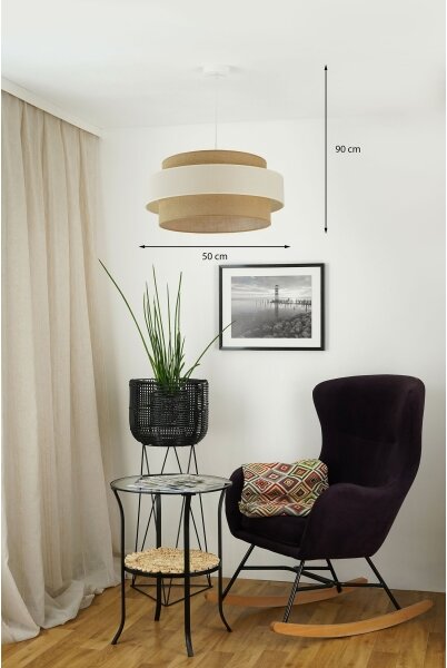 Brilagi - Полилей SPACE LIGHT 1xE27/15W/230V, Ø 50 см, бежово/кремаво