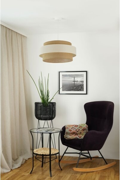 Brilagi - Полилей SPACE LIGHT 1xE27/15W/230V, Ø 50 см, бежово/кремаво