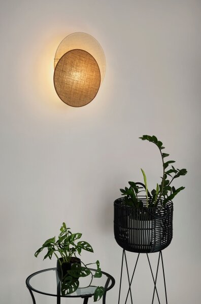 Brilagi - Стенно осветително CIRCLES 1xE27/15W/230V 45x45 см беж/крем