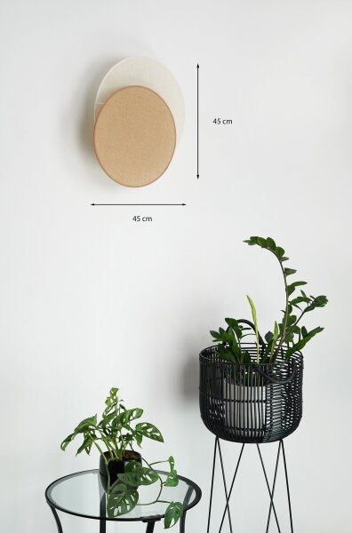 Brilagi - Стенно осветително CIRCLES 1xE27/15W/230V 45x45 см беж/крем