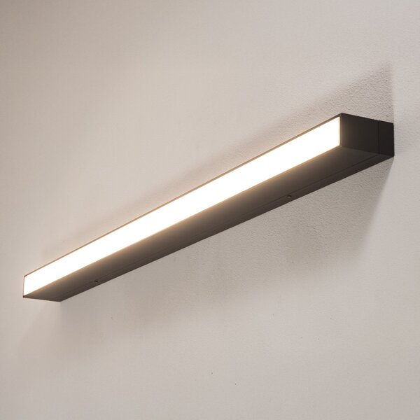 BEGA LED външна стенна лампа 24320 K3 DALI графит, алуминиево стъкло, Затъмняване, Сив, Алуминий, Модерен