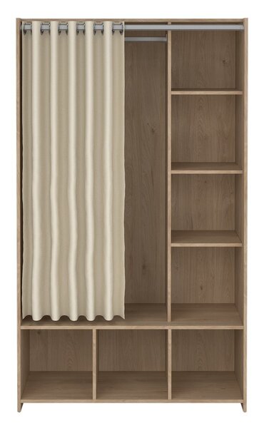 Дъбов гардероб в бяло и бежово 105x180 cm Kit - Tvilum