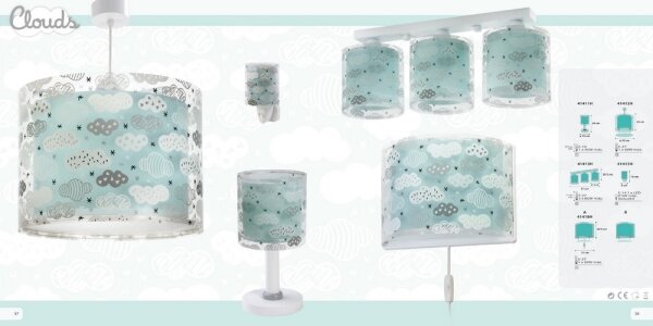 Dalber D-41412H - Детски полилей CLOUDS 1xE27/60W/230V