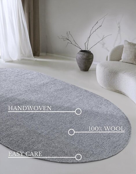 Сив ръчно изработен вълнен килим 160x230 cm Francois – Villeroy&Boch