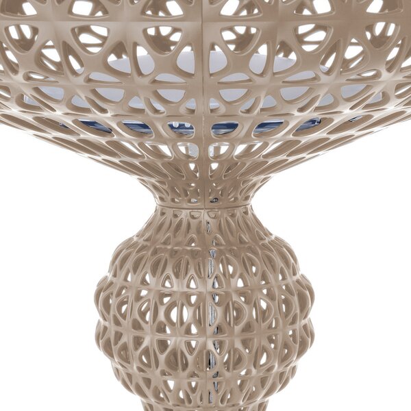 Kartell LED стояща лампа Kabuki, сиво, 166 см, с регулиране на яркостта, Затъмняване, Сив, Дневна/трапезария, Пластмаса, Дизайн