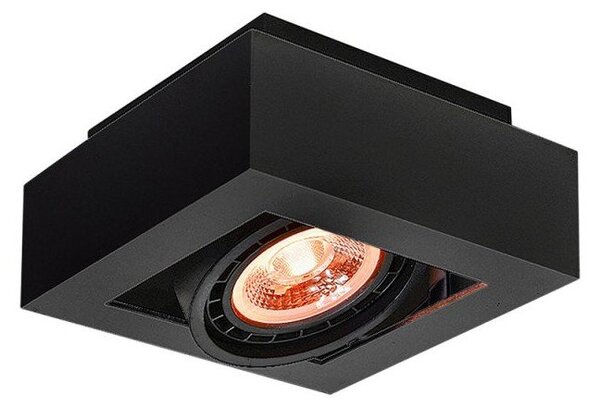 Черно осветително тяло за таван с метален абажур 18,5x18,5 cm Loid – GTV