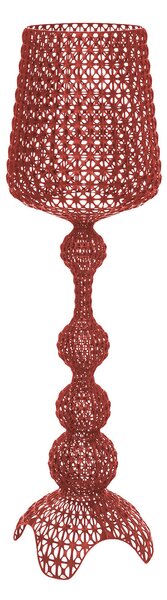 Kartell LED стояща лампа Kabuki, бордо, 166 cm, с регулиране на яркостта, Затъмняване, Червен, Дневна/трапезария, Пластмаса, Дизайн