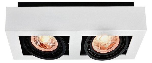 Бяло осветително тяло за таван с метален абажур 34x18,5 cm Loid – GTV