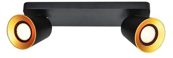 Черно осветително тяло за таван с метален абажур 9x31 cm Elli – GTV