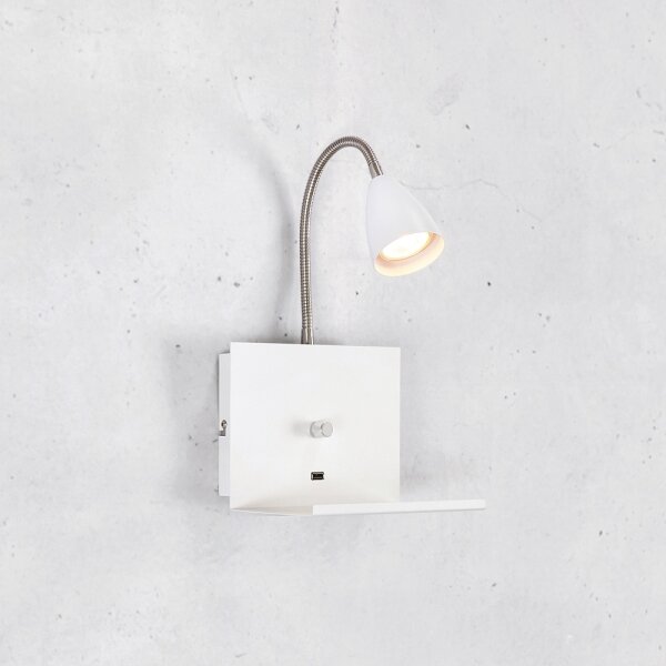 Markslöjd 107140 - Димируем аплик с USB LOGI 1xGU10/7W/230V
