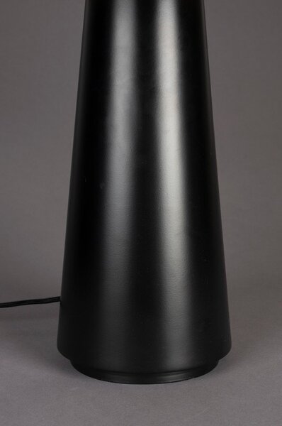 Черно-бяла настолна лампа с текстилен абажур (височина 62 cm) Elon – Dutchbone