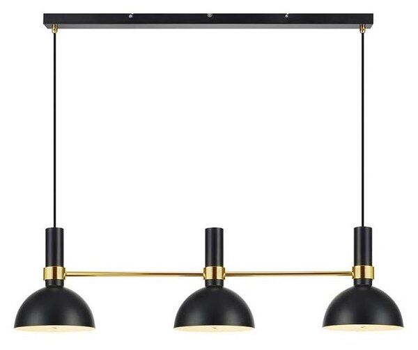 Markslöjd 106971 - Висящ полилей LARRY 3xE27/60W/230V черен/златист
