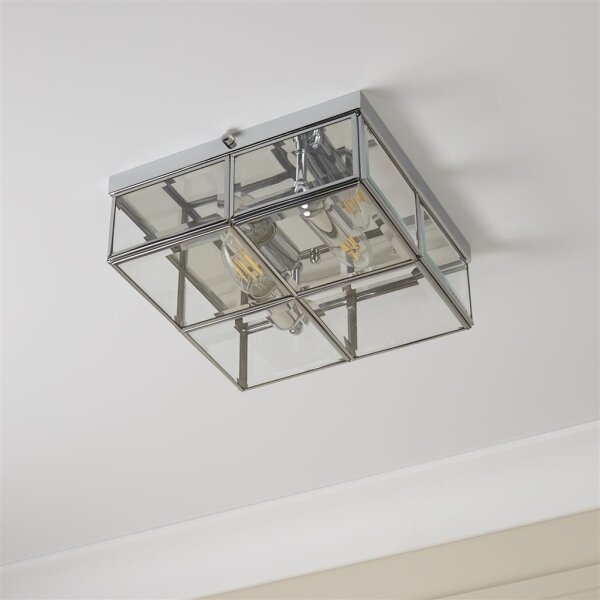 Searchlight 6769-26CC - Плафон FLUSH 2xE14/40W/230V хром