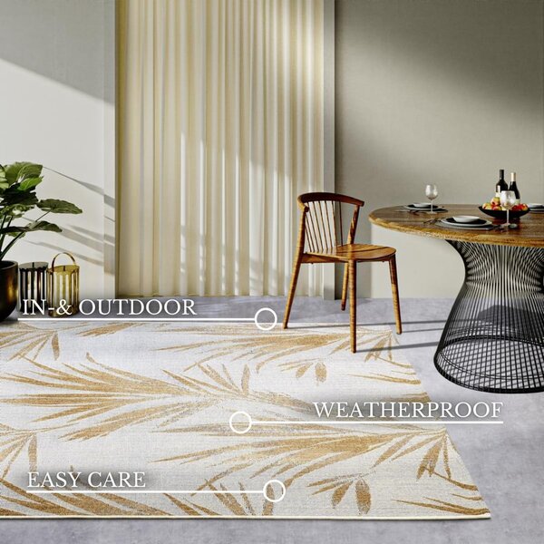 Бял/златист външен килим 120x180 cm Leonie – Villeroy&Boch