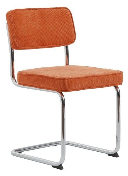 Оранжев велурен трапезен стол Rupert – Unique Furniture