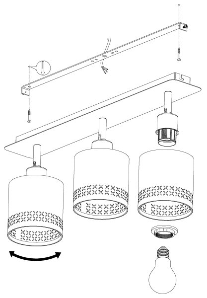 Eglo 99278 - Прожектор, луна ESTEPERRA 3xE27/28W/230V