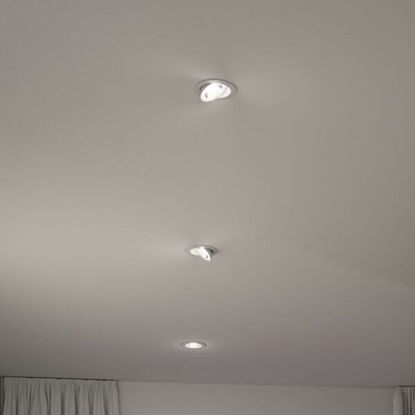 Paulmann LED лампа за вграждане Aumus White Select CCT, бяла, комплект от 3 броя, Затъмняване, Бял, Дневна/трапезария, Алуминий, Модерен, Таван за вграждане