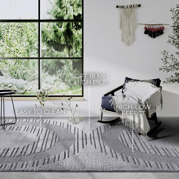 Сив килим 160x235 cm Bartoux Light Grey – Elle Decoration