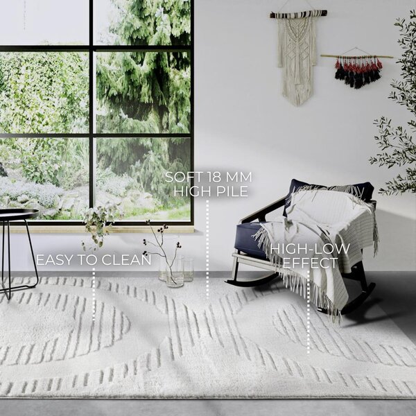 Кремав килим 160x235 cm Bartoux Cream White – Elle Decoration