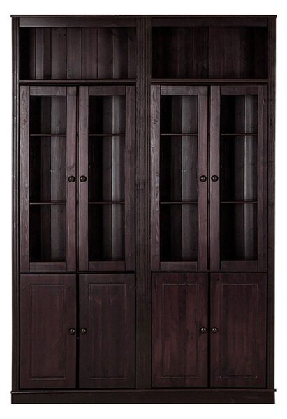 Кафява витрина от масивен бор 148x223 cm Anita – Støraa