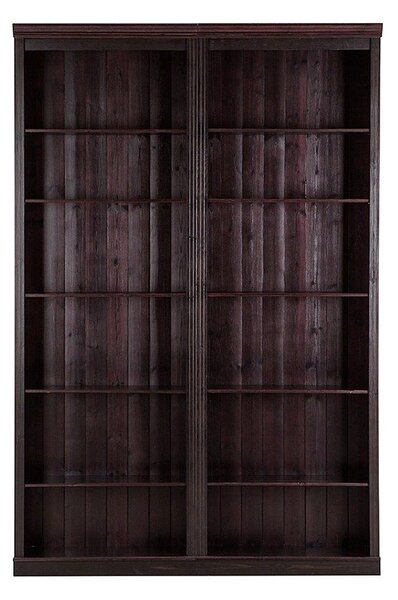 Кафява библиотека от масивен бор 148x223 cm Anita – Støraa