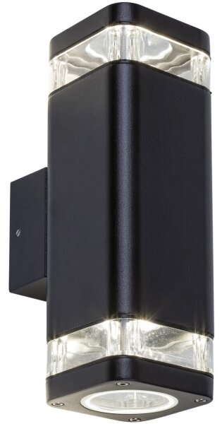 Rabalux - Екстериорен аплик 2xGU10/25W/230V IP44 черен