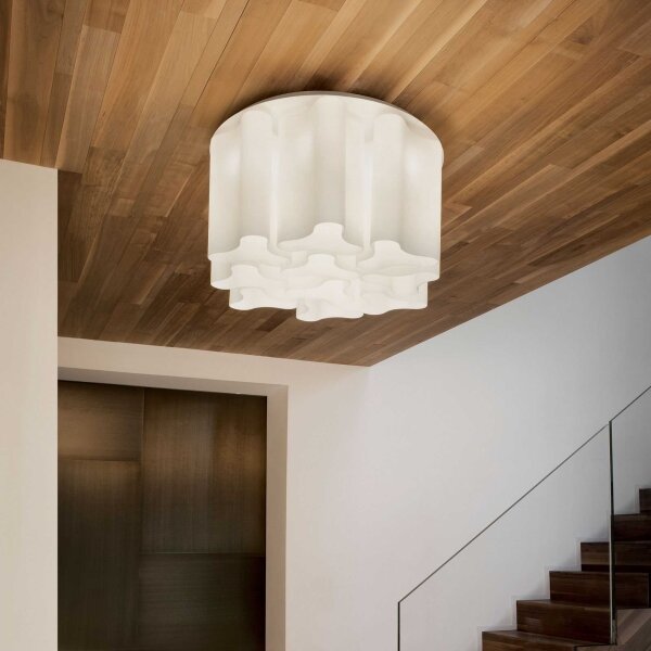 Ideal Lux - Плафон COMPO 6xE27/52W/230V Ø 56 см, бял