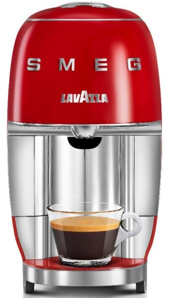 Еспресо машина за капсули SMEG Lavazza A Modo Mio LM200, 1250 W, 10 bar, 0.9 л, Бързо загряване, Червен