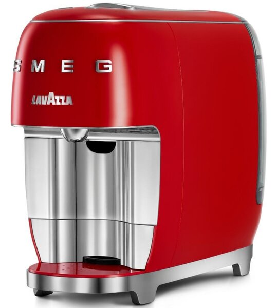 Еспресо машина за капсули SMEG Lavazza A Modo Mio LM200, 1250 W, 10 bar, 0.9 л, Бързо загряване, Червен