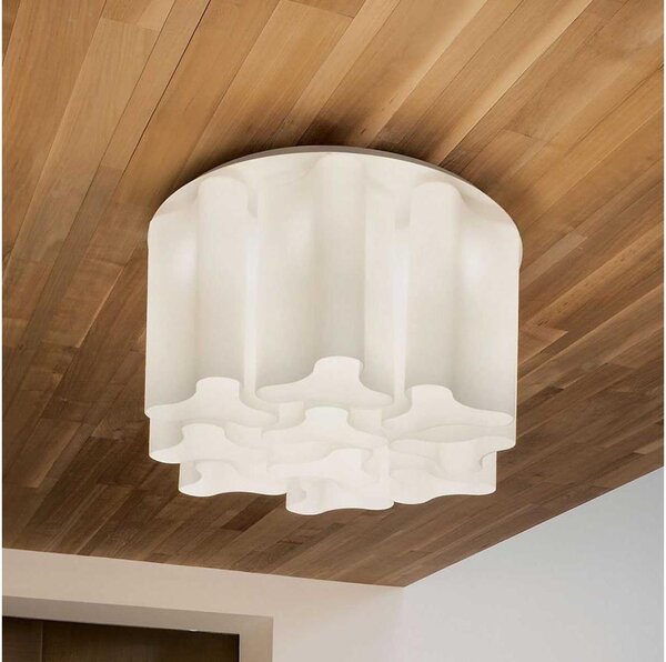 Ideal Lux - Плафон COMPO 6xE27/52W/230V Ø 56 см, бял