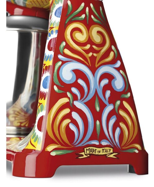Планетарен миксер SMEG Dolce & Gabbana SMF03DGEU, 800 W, 4.8 л, 10 скорости, Функция за плавен старт, Крачета против хлъзгане, Многоцветен