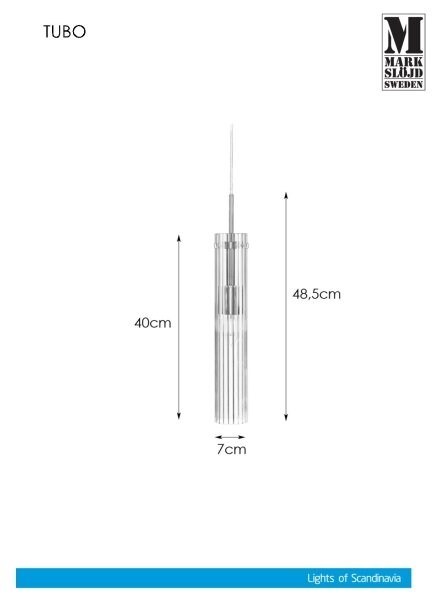Markslöjd 108112 - Висящ полилей TUBO 1xE14/40W/230V