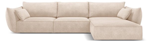 Бежов ъглов диван (десен ъгъл) Vanda - Mazzini Sofas