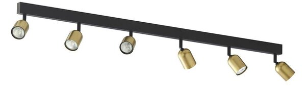 LED спот осветително тяло TOP 6xGU10/10W/230V златисто/черно