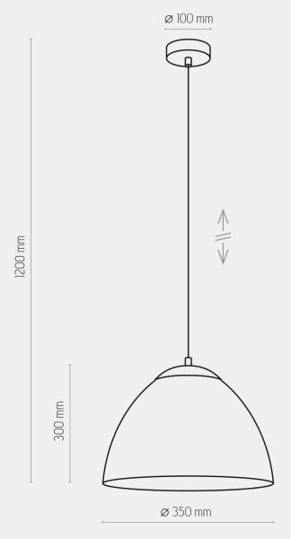 Висящ полилей FARO 1xE27/60W/230V черен