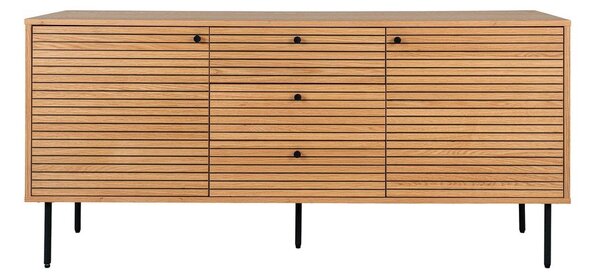 Нисък скрин от декор от дъб в естествен цвят 150x74 cm Kyoto – House Nordic