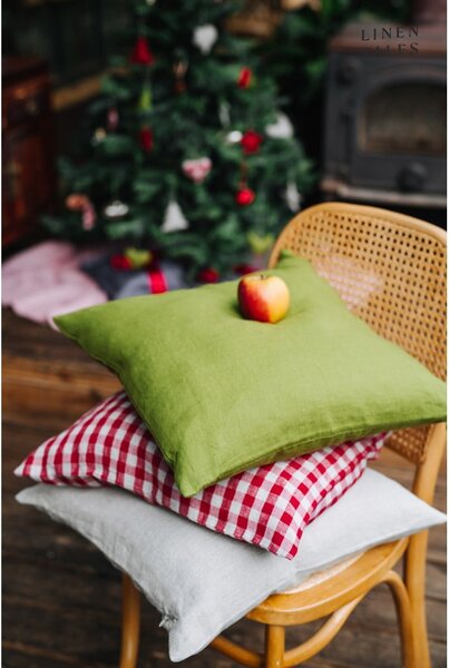 Ленена калъфка за възглавница 50x50 cm Red Gingham – Linen Tales