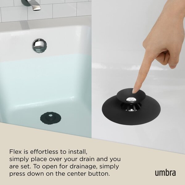 Силиконова тапа за умивалник Flex – Umbra