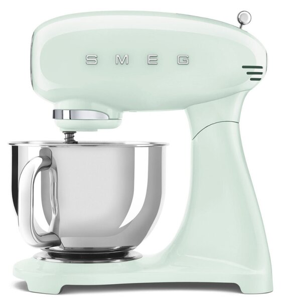 Планетарен миксер SMEG SMF03PGEU, 800 W, 4.8 л, 10 скорости, Функция за плавен старт, Крачета против хлъзгане, Пастелно зелен