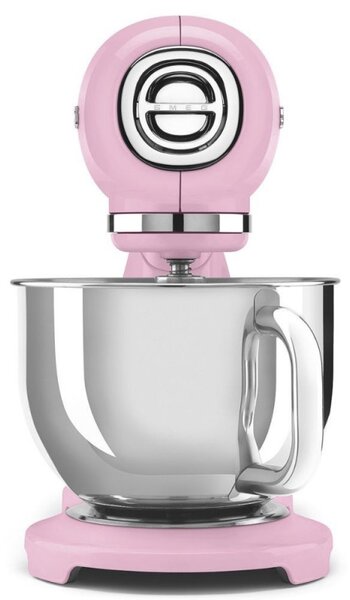 Планетарен миксер SMEG SMF03PKEU, 800 W, 4.8 л, 10 скорости, Функция за плавен старт, Крачета против хлъзгане, Розов