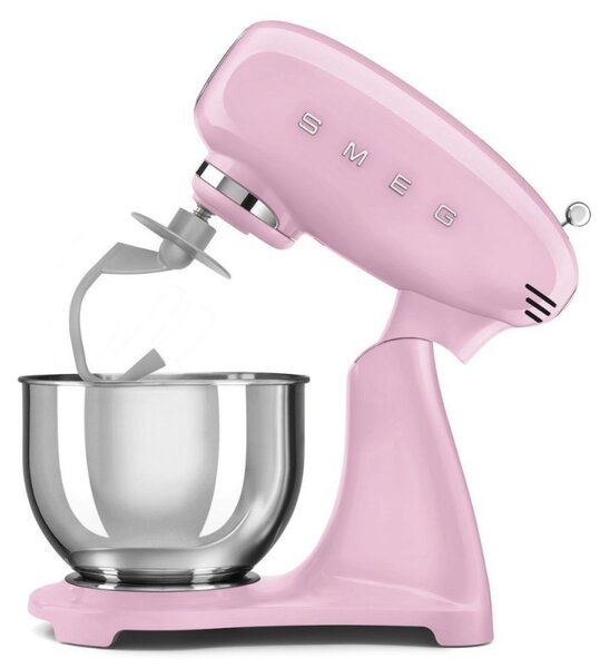 Планетарен миксер SMEG SMF03PKEU, 800 W, 4.8 л, 10 скорости, Функция за плавен старт, Крачета против хлъзгане, Розов