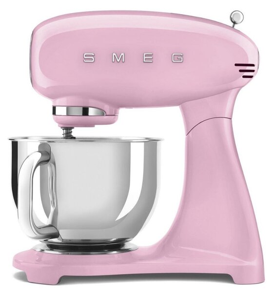 Планетарен миксер SMEG SMF03PKEU, 800 W, 4.8 л, 10 скорости, Функция за плавен старт, Крачета против хлъзгане, Розов
