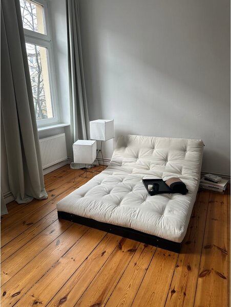 Тъмносин разтегателен диван 160 cm Roots Black Night – Karup Design