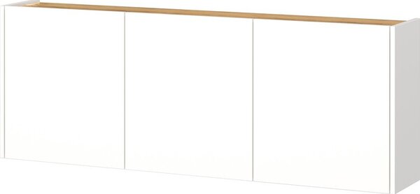 Бяло висящо шкафче от декор от дъб 138x52x25 cm Libbiano – Germania