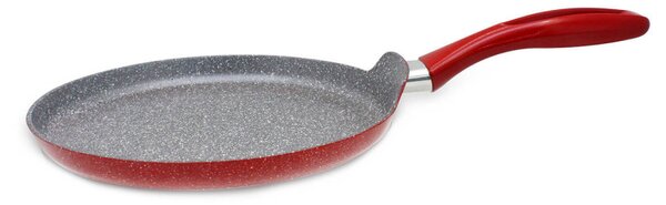 Тиган за палачинки Voltz V54422A26, 26 см, Мраморно покритие, Червен