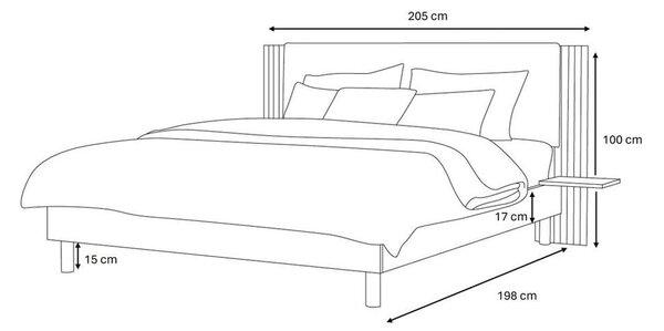 Оранжево двойно легло с включена подматрачна рамка 140x190 cm Lior – Bobochic Paris