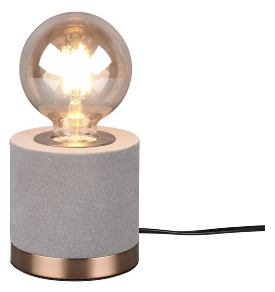 Сива кадифена настолна лампа (височина 11 cm) Judy – Reality