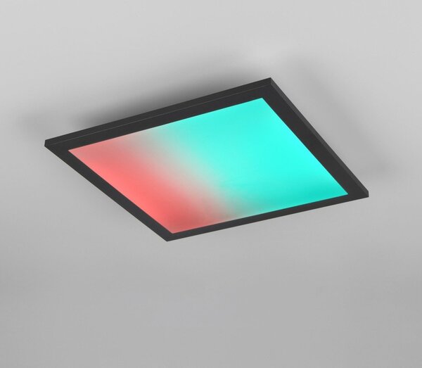 Черна LED лампа за таван 29,5x29,5 см Beta - Reality