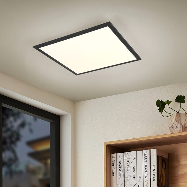 Черна LED лампа за таван 29,5x29,5 см Beta - Reality