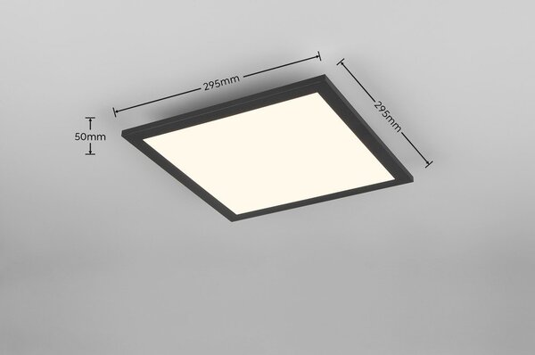 Черна LED лампа за таван 29,5x29,5 см Beta - Reality